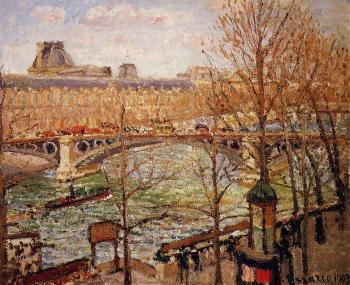 卡米耶 畢沙羅 The Pont du Carrousel, Afternoon